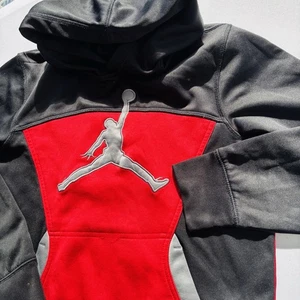 Jordan Therma-FIT Hoodie Youth M 10-12 schwarz rot Jumpman Pullover Sweatshirt - Bild 1 von 14