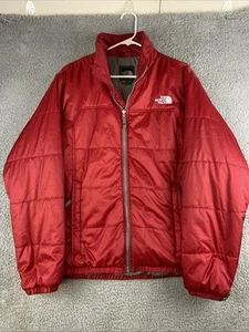 The North Face Jacket Mens Extra Large Red Puffer Coat Full Zip - Picture 1 of 15