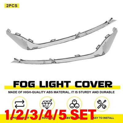 Cubierta de luz antiniebla bisel conductor y pasajero para Ford Fusion 2019 2020 cromo 1-5SET Foto 1 de 4