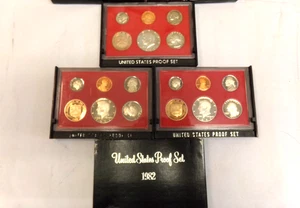 3-1982 S Proof Sets U.S. Mint Original Government Packaging OGP - Picture 1 of 5