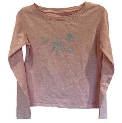 American Girl Snow Fancy Collection Pink Snowflake Top Tee Longsleeve NWT Size M - Image 1 of 4