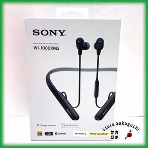 Sony WI-1000XM2 Black Wireless Noise Cancelling Earphones Hi-Res Audio with Case - Picture 1 of 18
