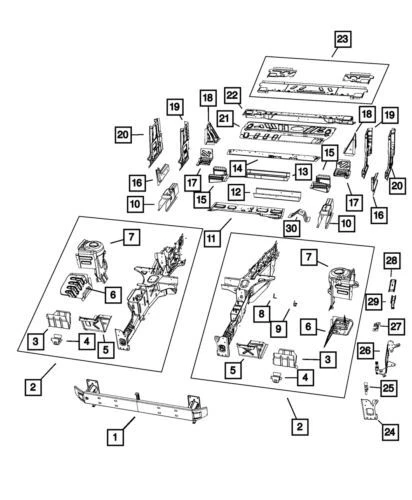 Extensión de riel lateral derecha genuina Mopar 2014-2019 Ram ProMaster 1500 68134233AB Foto 1 de 1