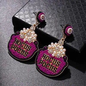 Hocus Pocus Cauldron Earrings - Picture 1 of 4