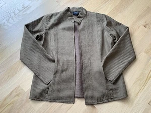 Eileen Fisher 100% Seide Strickjacke vorne offen braun Gr. Small S - Bild 1 von 9