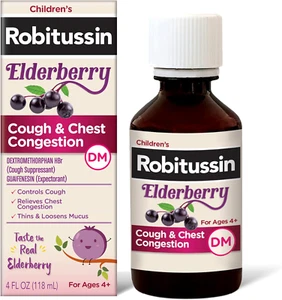 Elderberry Cough + Chest Congestion DM Children'S Cough Medicine - 4 Fl Oz - Picture 1 of 11