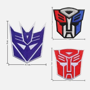Transformers Patch Decepticon Logo Auto Bot Embroidered Iron Patches Appliques - Picture 1 of 5