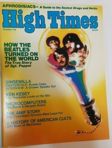 HIGH TIMES THE BEATLES VINTAGE OCTOBER 1979 MARIJUANA MAGAZINE NOS WEED 420 NICE - Picture 1 of 3