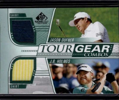 2021 SP Game Used #TG2-DH Jason Dufner / J.B. Holmes Tour Gear Combos Green SP - Image 1 of 2