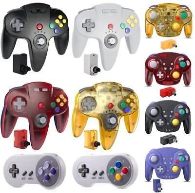 2.4 GHz Wireless Controller Gamepad Joystick for Nintendo N64/ SNES/ NGC Console - Image 1 of 4