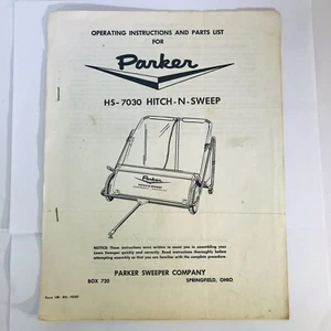 Parker HS-7030 Enganche-N-Barrido Piezas de funcionamiento Lista de propietarios Manual IM-HS-7030 - Imagen 1 de 4