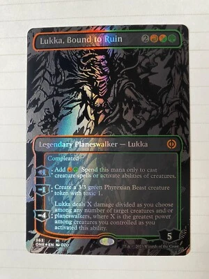 MTG Lukka, Bound to Ruin (oil slick foil) phyrexia all will be one NM 363 - Image 1 of 2