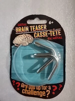 METAL BRAIN TEASER CASSE-TETE EN METAL Age 6+ Challenge Game NEW  YB2 - Image 1 of 2