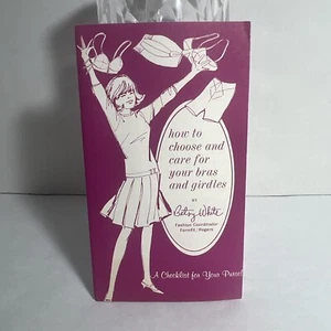 1960’s How To Choose & Care For Your Bras & Girdles, Betsy White Formfit Rogers - Picture 1 of 5