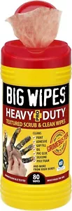 BIG Wipes Heavy Duty Industrial Textured Scrubbing Wipes, Red Top, (80 Count) - Picture 1 of 8