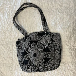 Vera Bradley Glenna Blanco Bouquet Black and White Shoulder Bag/Tote - Picture 1 of 6