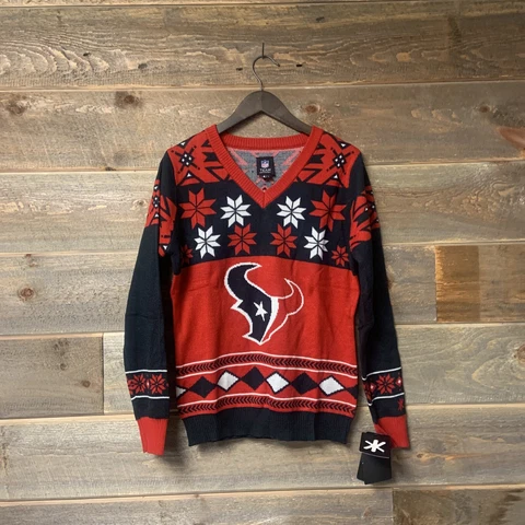 Houston Texans NFL Football Ugly Christmas Sweatshirt L New NWT Texas Unisex M W Cover