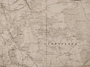 Original 1899 OS Map Sheet Limpsfield Common Hurst Green Cronkland High Chart - Picture 1 of 1