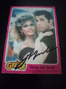 1978 Topps Grease #1 Danny and Sandy autographed card by John Travolta - Picture 1 of 1
