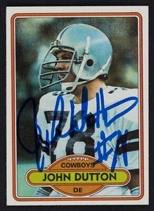John Dutton Signed 1980 Topps Football Card #134 Cowboys - Picture 1 of 2