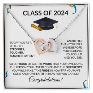 Graduation Necklace for Her, Graduation Gifts for Girl 2024, Class Of 2024 Gifts - Picture 1 of 14