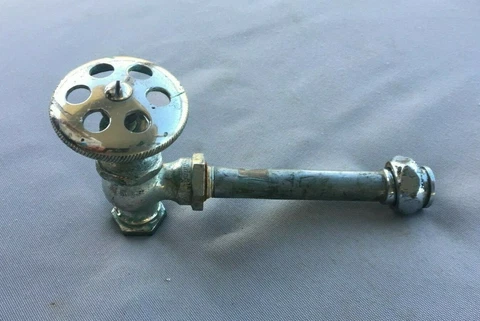 Antique Chrome Brass Sink Toilet Water Supply Shut off Valve Vtg 221-19J Cover