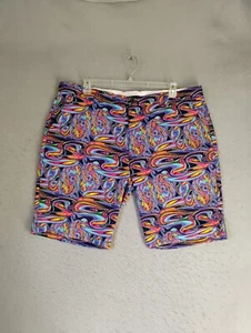 Hreski Herren Shorts 42 mehrfarbig geometrisch vorne flach Eingrifftasche Golf - Bild 1 von 9