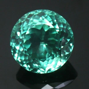 Turmalina Paraiba Paraiba azul neón redonda 26,15 quilates natural RARA certificada AAA+ piedras preciosas - Imagen 1 de 8