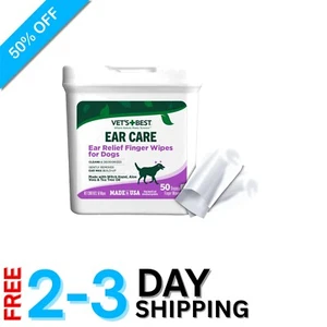 All-Natural Dog Ear Wipes with Aloe Vera & Tea Tree Oil - 50 Disposable Wipes - Picture 1 of 9