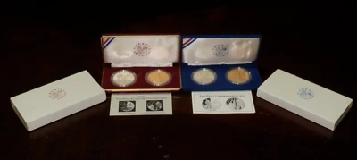 Both 1988 America In Space U. S. Mint Commemorative Sets - Proof and Mint State - Image 1 of 4