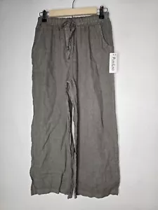 Pantalone Puro Lino Jorlevik Beige 100% Lino Italia Nuovo con etichette S/M - Foto 1 di 8