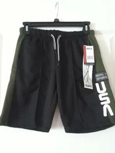 BKX CHILDS UNISEX SHORTS SZ S (8) BLACK, OLIVE GREEN RICKY SINGH ORIG. $35. NWT - Picture 1 of 2