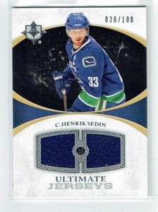 10-11 UD Upper Deck Ultimate  Henrik Sedin  /100  Dual Jerseys  HOF