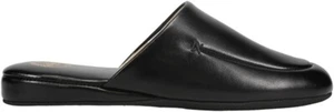 Men L.B. Evans Duke Scuff Opera Slip On Slippers 2761 Black Leather Size 11 EEE - Picture 1 of 24