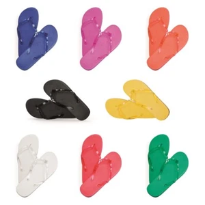 Pack of 20 Wedding Flip Flops Foam Party & Spa Beach Sandals Footwear 5/6 7/8 UK - Picture 1 of 24