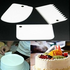 Attrezzo per tagliare decorazione della torta in crema raschietto plastica 3PCS