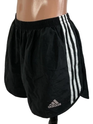 Vintage 90s Flag Adidas Womens XL 3M Spell Out Striped Running Soccer Shorts - Image 1 of 4