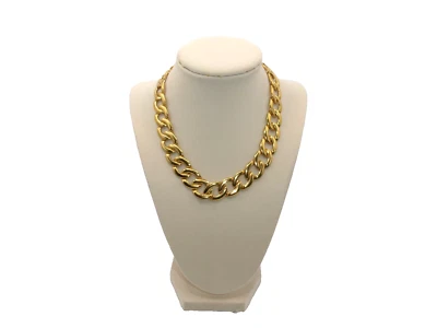 Napier Necklace Gold Tone Chunky Chain Link Signed 16 inches Choker - Image 1 of 4