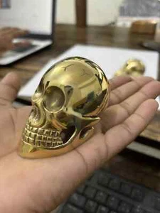 Vintage Style Skull Handle For Walking Stick Brass Cane Head - Picture 1 of 5