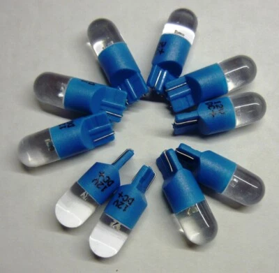 10 Stück LED blau Glassockel Kunststoffsockel Leuchtmittel Lampe  - Bild 1 von 2