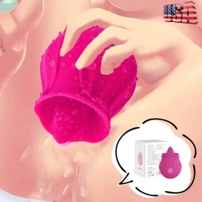 Vibrador de lengua estadounidense clítoris punto G consolador masaje lamer sexo oral juguete mujeres orgasmo Foto 1 de 4
