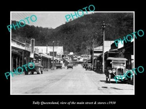 OLD 8x6 HISTORIC PHOTO OF TULLY QUEENSLAND THE MAIN ST & STORES c1930 - Bild 1 von 1