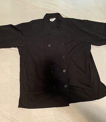 Cook Cool By Happy Chef Shirt Mens Large Black Polyester Blend Cooking Chef... • 10.26$