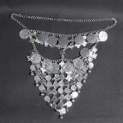 Арабская индийская монета Египет головной убор танец живота турецкая цепочка маска металлическая вуаль - Изображение 1 из 4