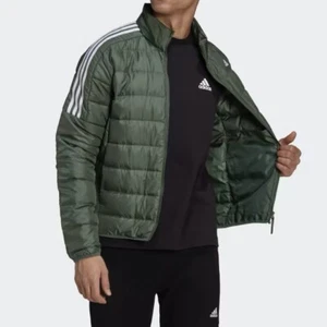 Adidas Essential Down Jacket Hiking Soccer Outdoors Slim Fit HK4648 Men Size New - Picture 1 of 5