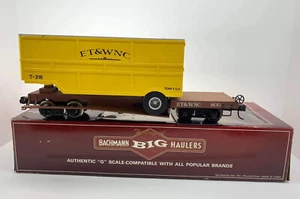 G Bachmann Flat Car W/Closed Trailer Eastern Tennessee&W. North Carolina 98320. - Picture 1 of 11