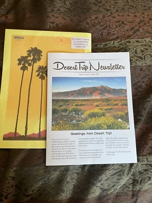 Desert Trip Rare Newsletter Rolling Stones Bob Dylan McCartney Waters - Image 1 of 2