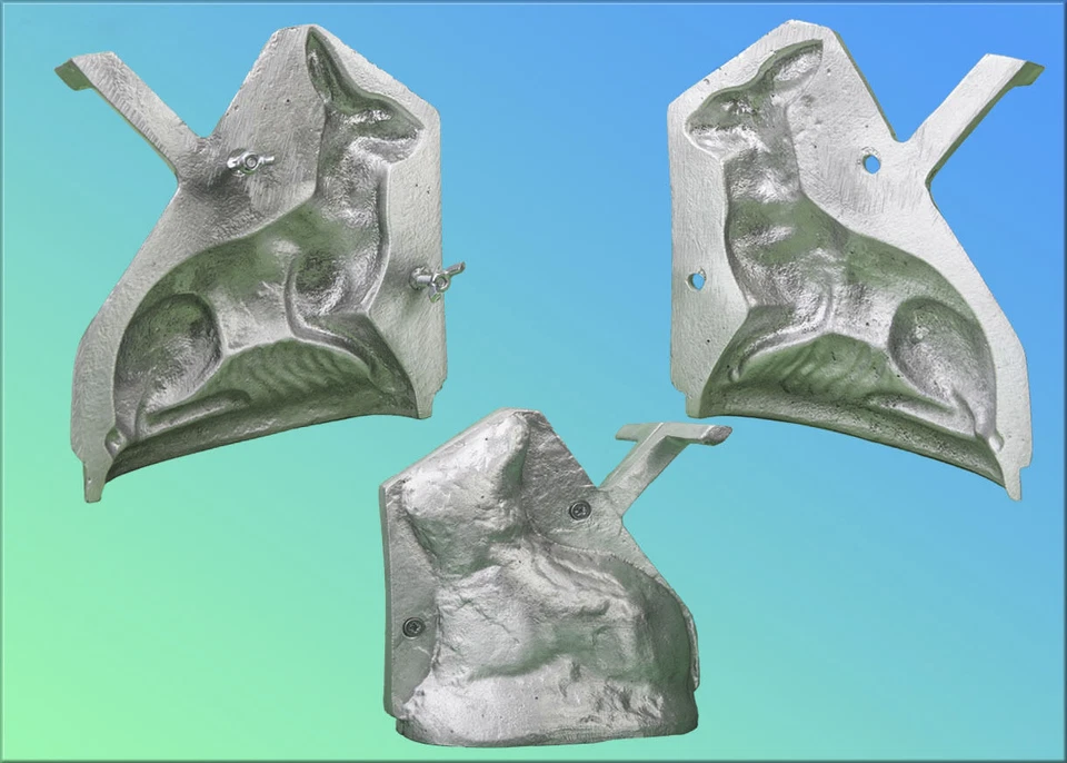 Backform Aluminiumguß  Osterhase Form Handarbeit Nr.6 - Bild 1 von 1