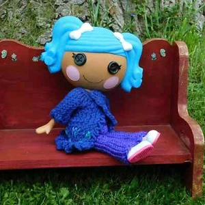 Fits 13" Loopsy Dolls - Blue and Purple Cozy Knit Outfit - Imagen 1 de 9