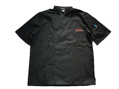 Smith’s Grocery Chef’s Black Jacket Short Sleeve Size Medium Chef’s Edge - Image 1 of 4